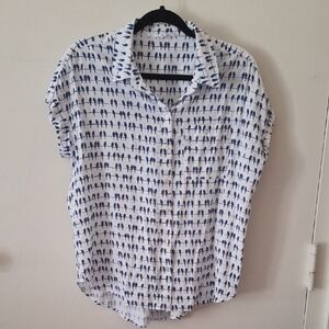 Jane + Delancey Bird Print Button Down